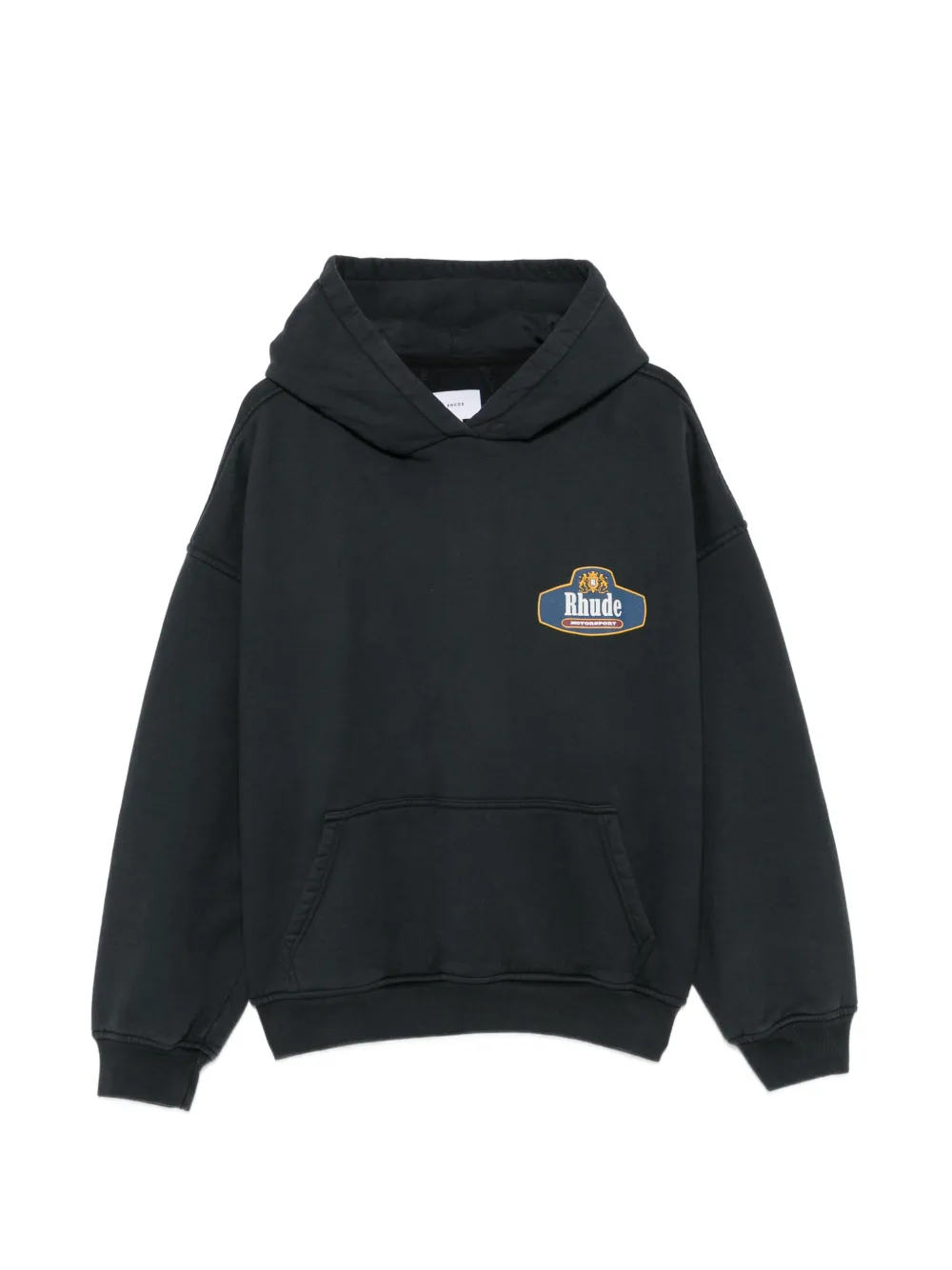 RHUDE logo-print hoodie - Black