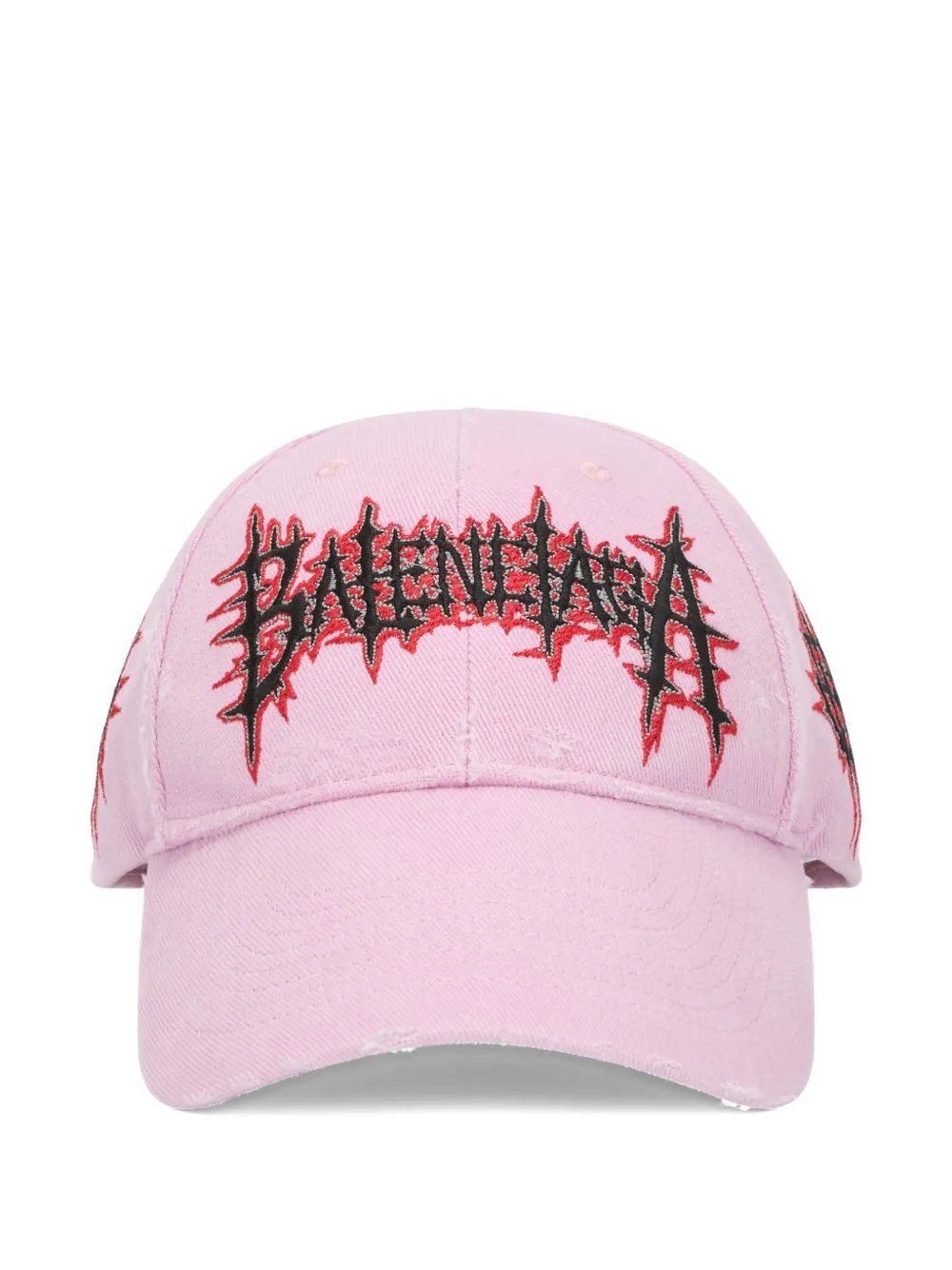Balenciaga embroidered distressed-effect cap - Rosa