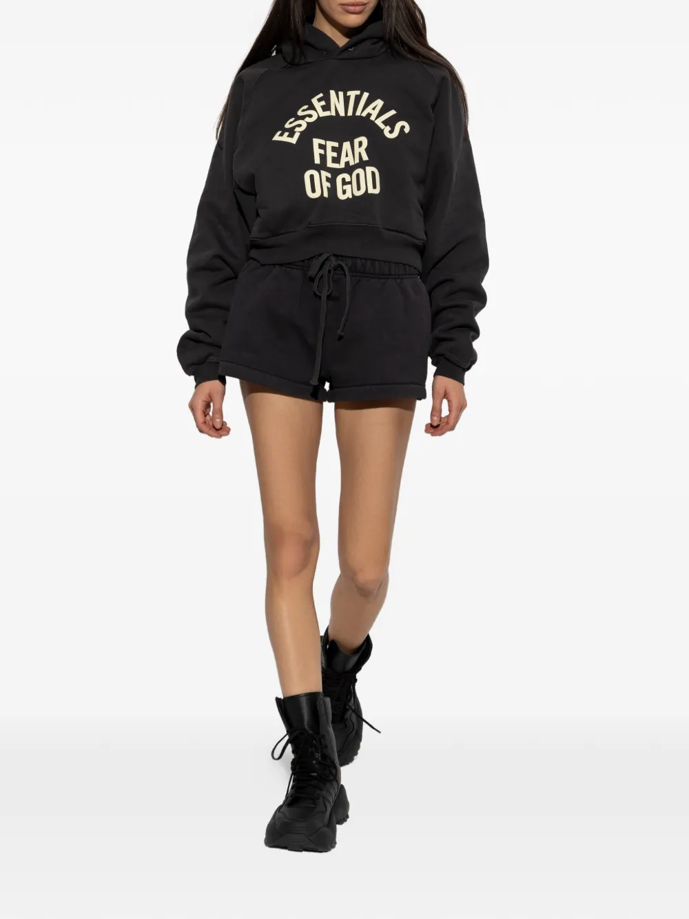 FEAR OF GOD ESSENTIALS shorts met trekkoord Zwart