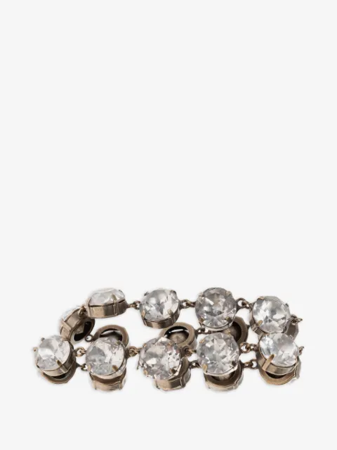 Balenciaga Silver Gala 晶饰双链手链