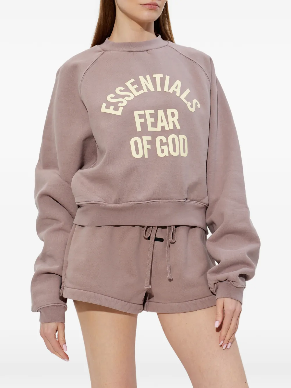 FEAR OF GOD ESSENTIALS Sweater met logoprint Beige