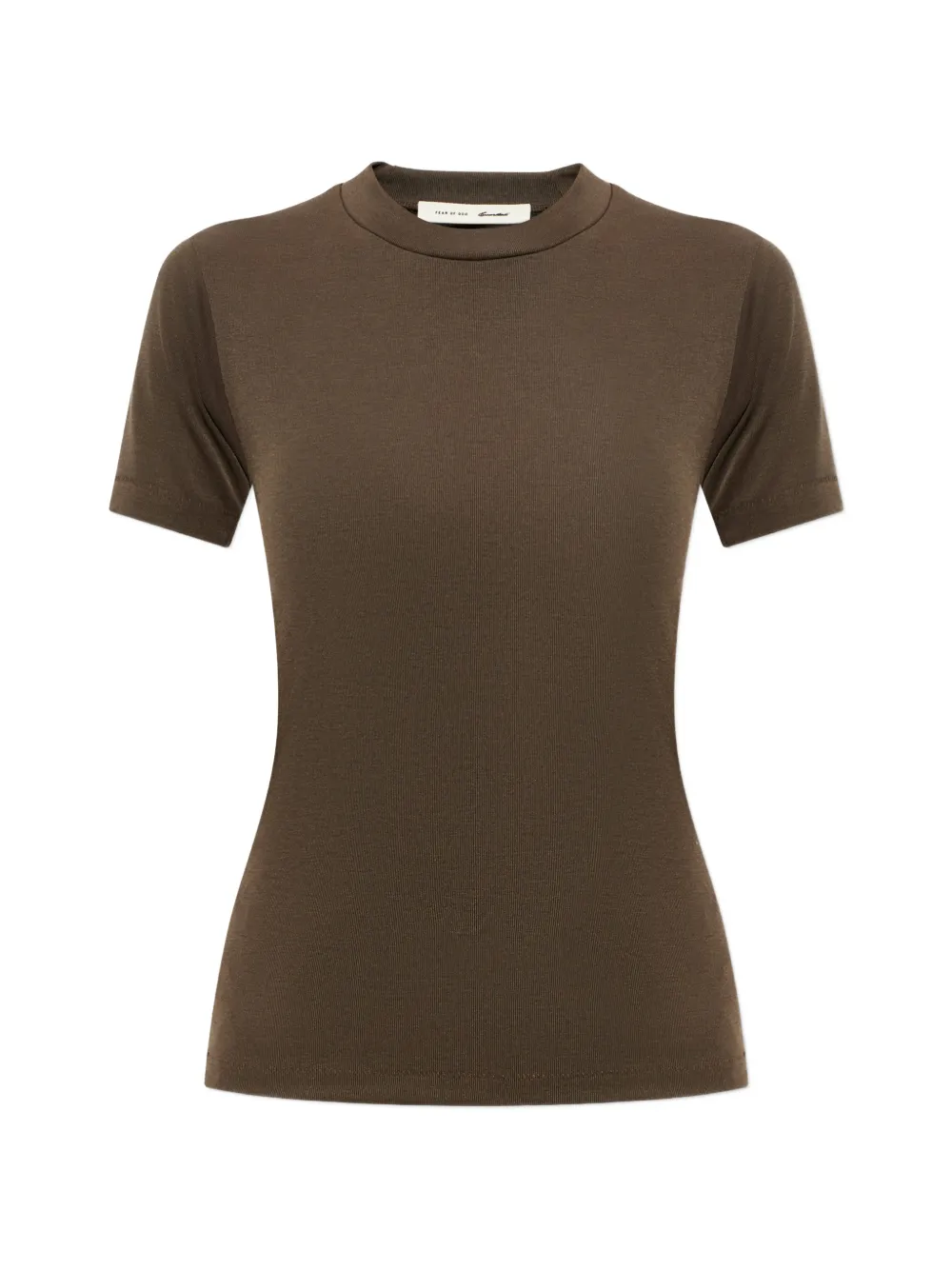 FEAR OF GOD ESSENTIALS logo-patch T-shirt - Marrone
