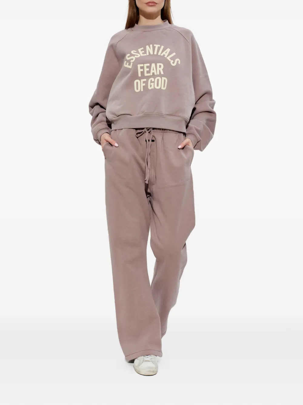 FEAR OF GOD ESSENTIALS Trainingsbroek met trekkoord Beige