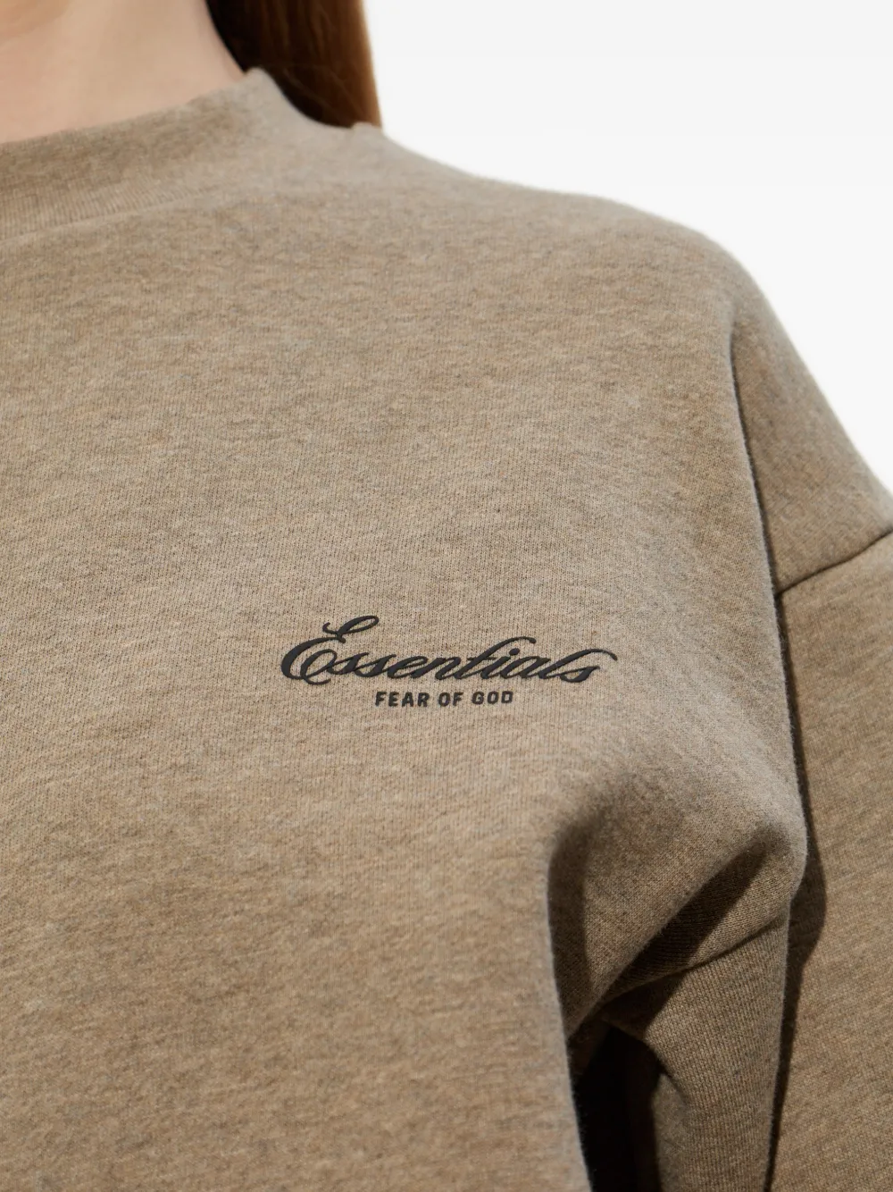 FEAR OF GOD ESSENTIALS Trui met logoprint Beige