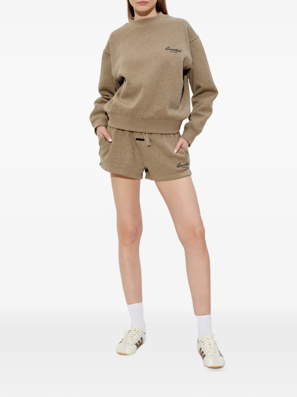 FEAR OF GOD ESSENTIALS Trui met logoprint Beige