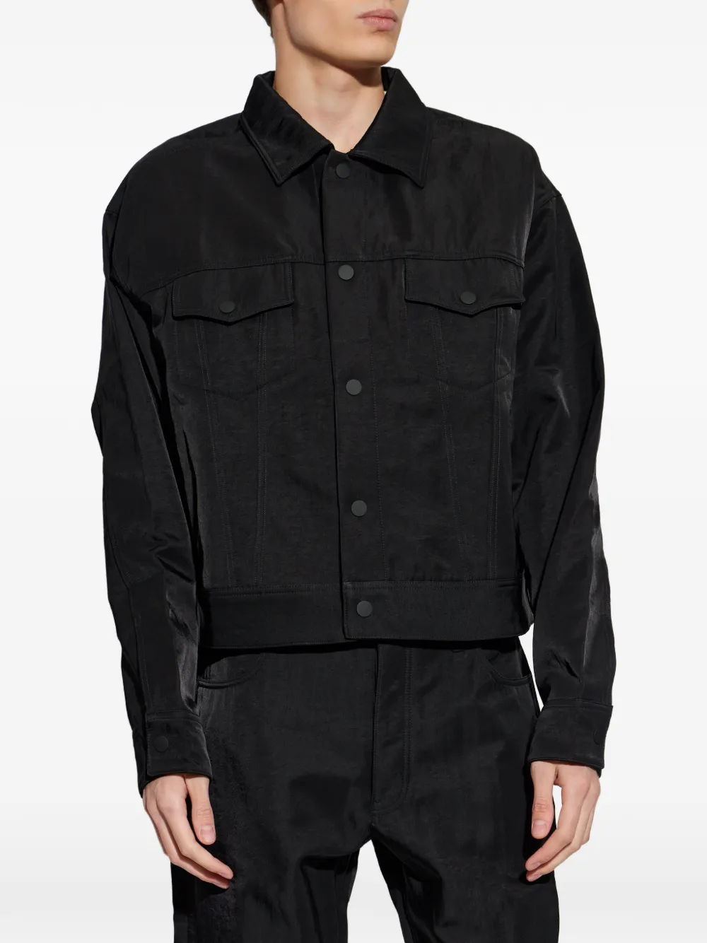 FEAR OF GOD ESSENTIALS Shirtjack met logopatch Zwart