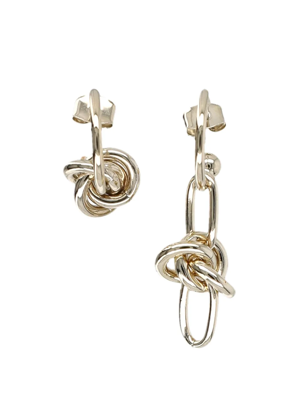 Justine Clenquet Daria asymmetric knotted earrings - Oro