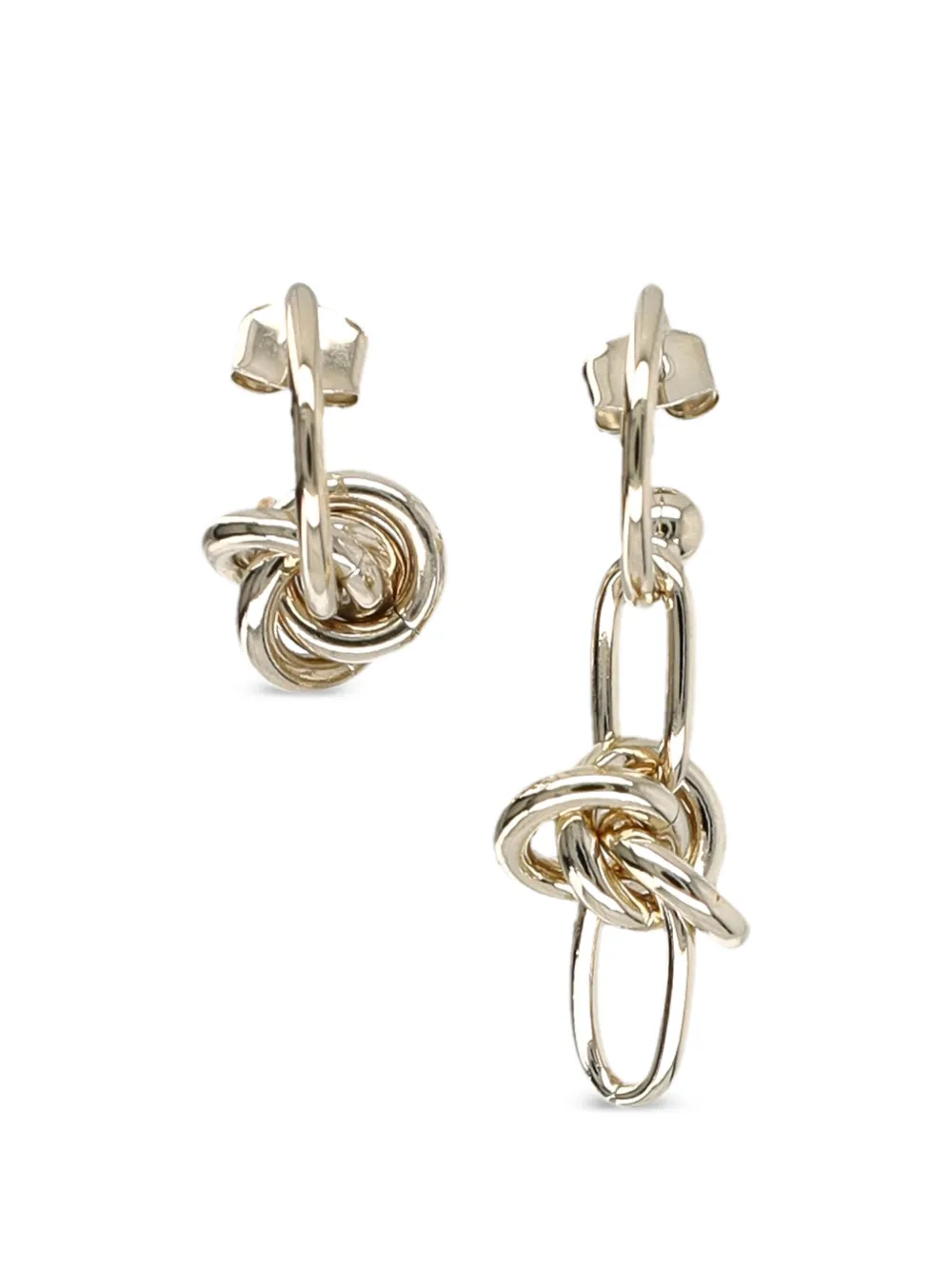 Justine Clenquet Daria asymmetric knotted earrings - Oro