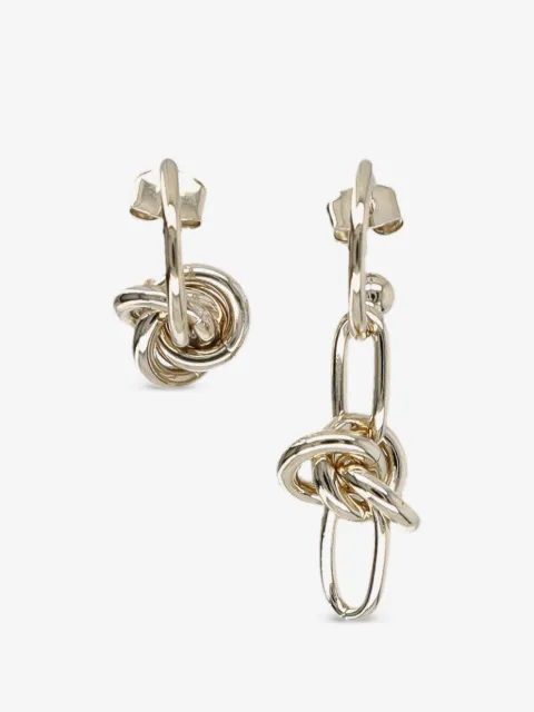 Justine Clenquet Daria asymmetric knotted earrings