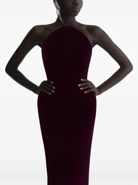 Mugler velvet gown dress