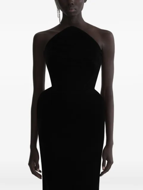 Mugler velvet gown dress