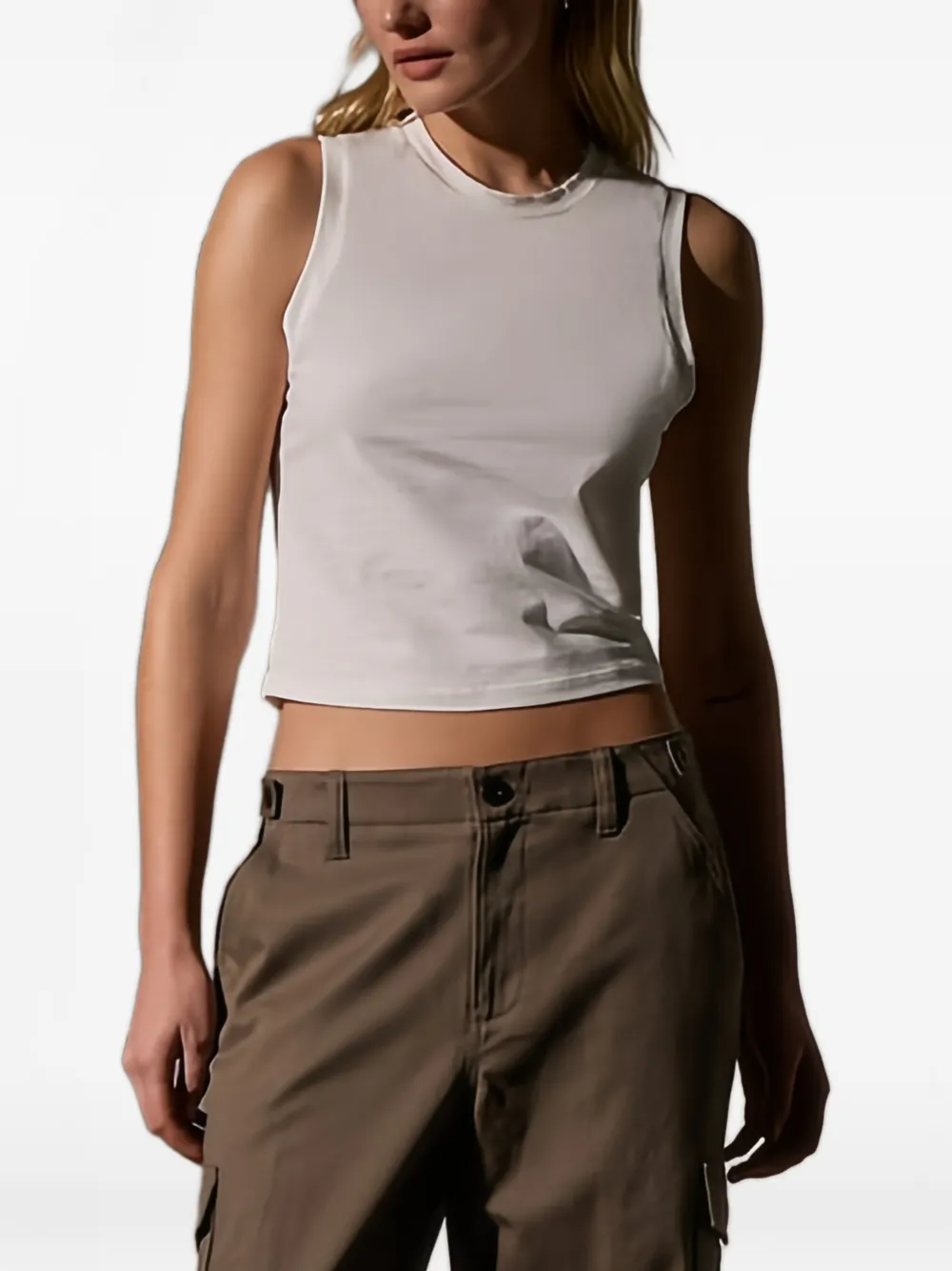 James Perse cropped tank top - Bianco