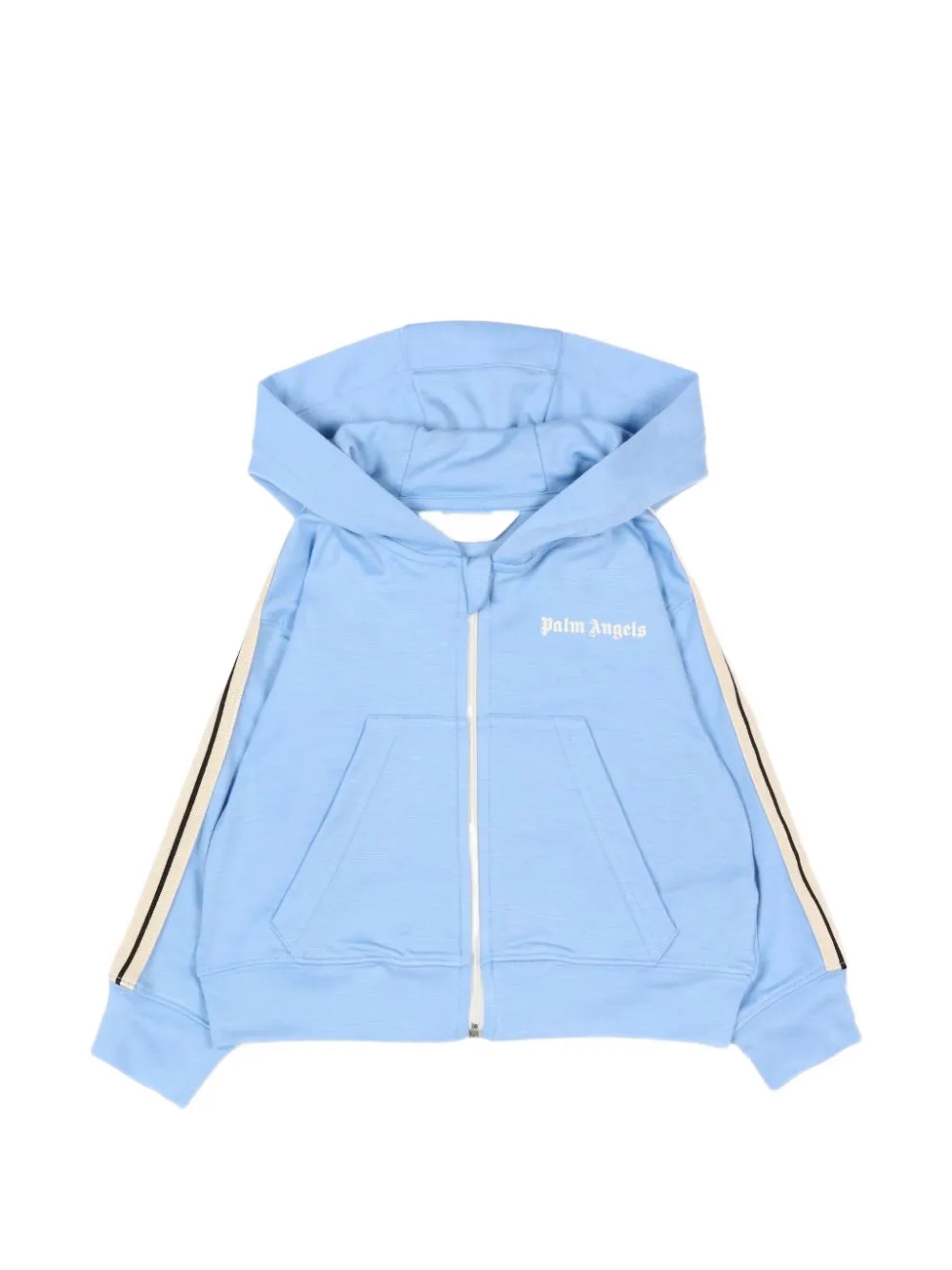 Palm Angels Kids logo-print striped sweatshirt - Blu