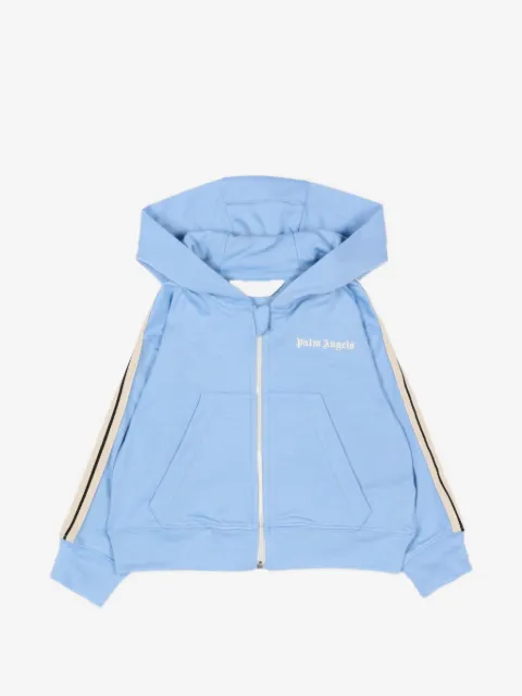 Palm Angels Kids logo-print striped sweatshirt