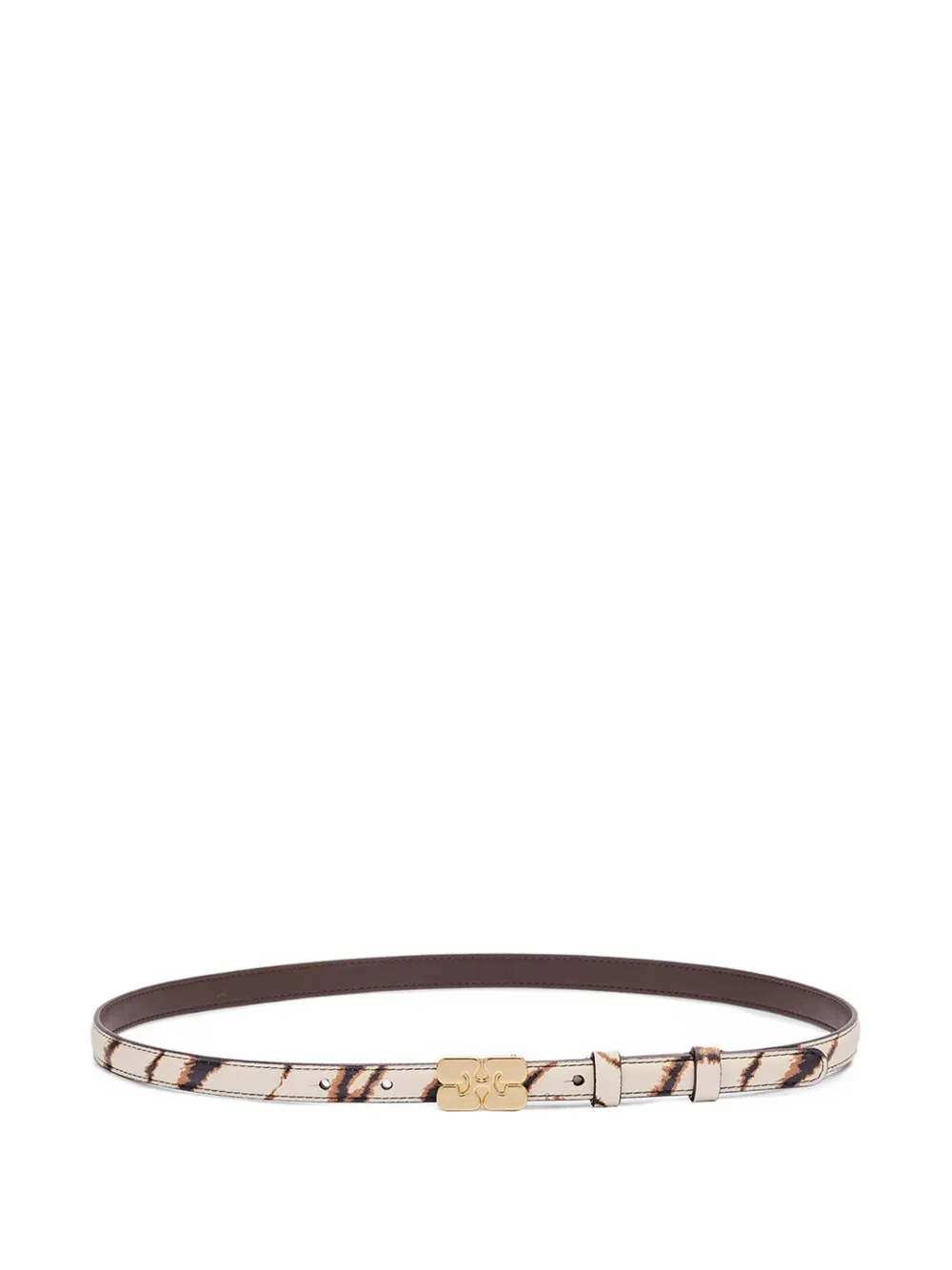 GANNI Kat zebra-print belt - Toni neutri
