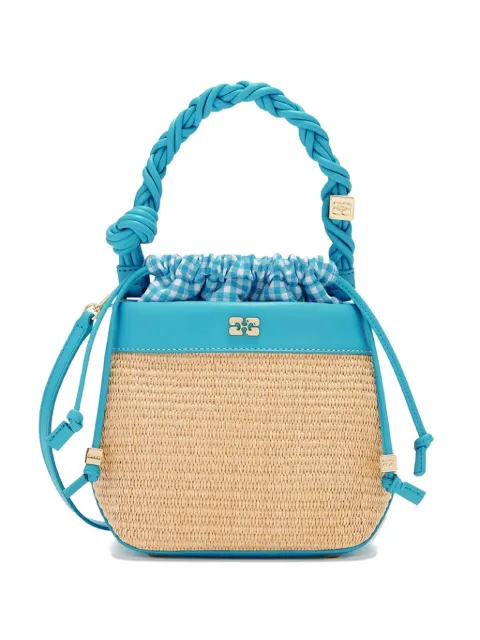 GANNI Bou raffia bucket bag