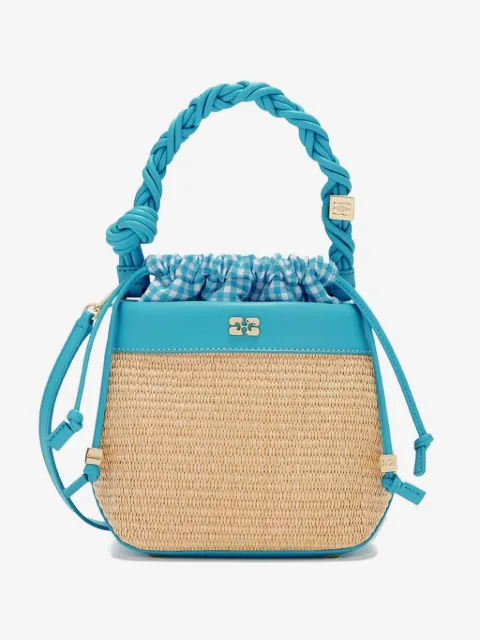 GANNI Bou raffia bucket bag