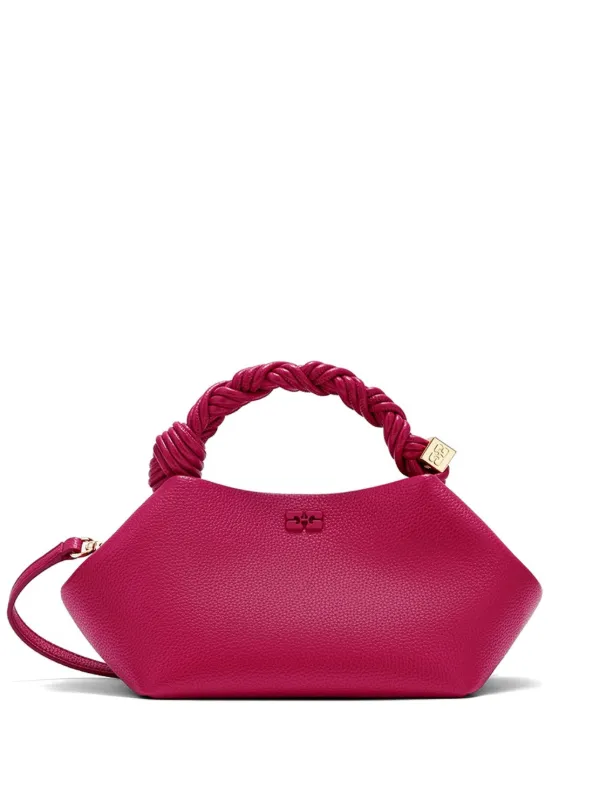 Ganni Small Bou Bag in Grained Red