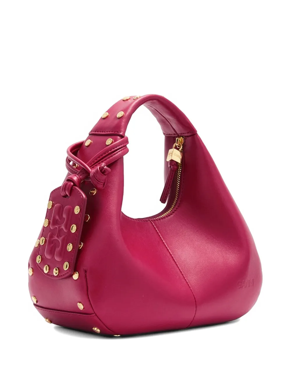 GANNI Shopper verfraaid met studs Rood