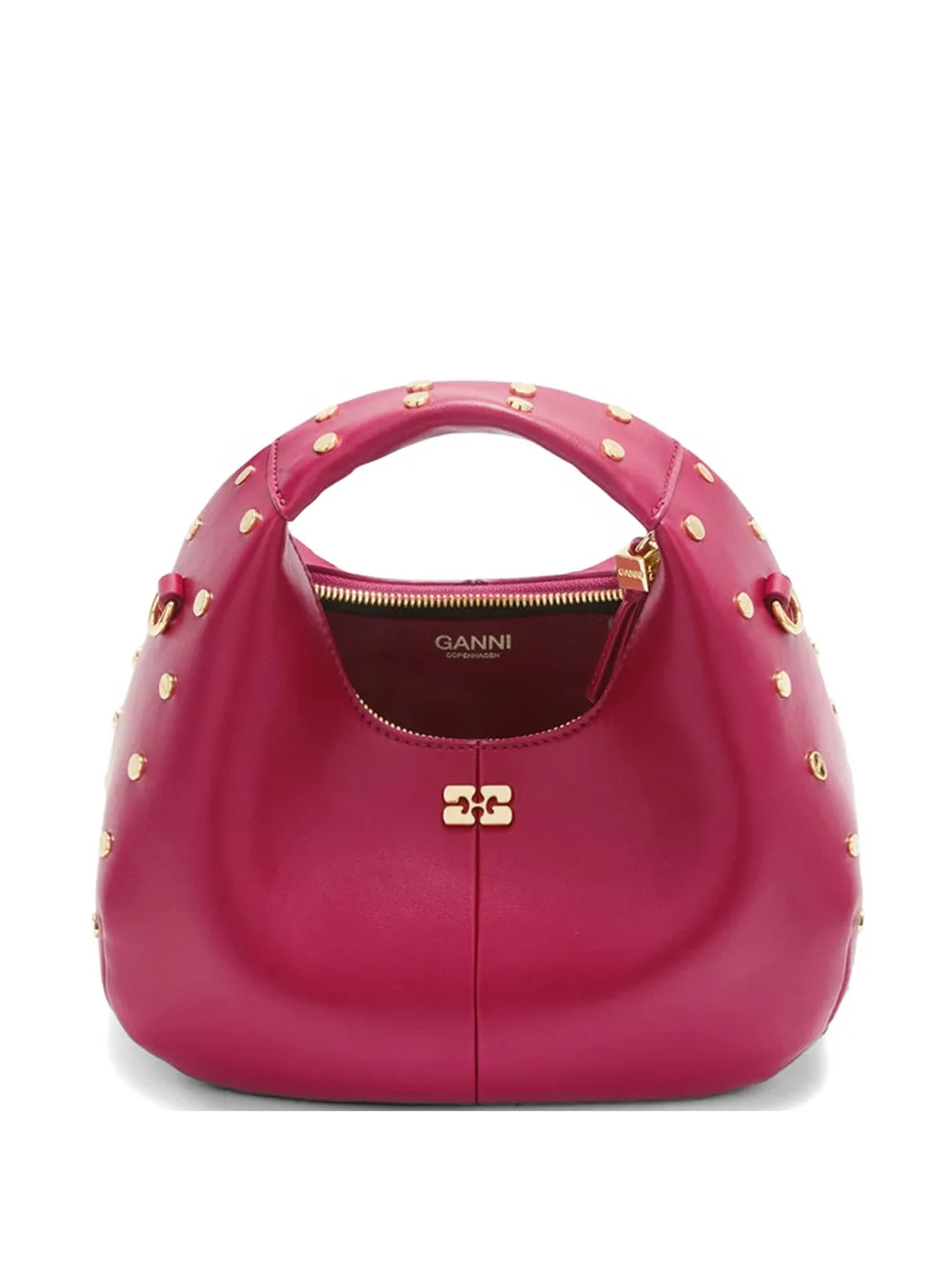 GANNI stud-embellished tote bag - Red