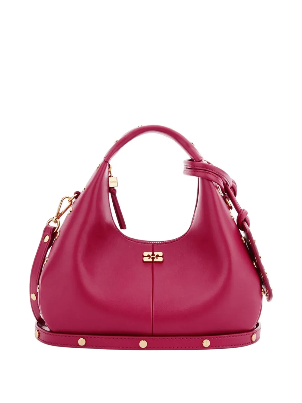 GANNI Shopper verfraaid met studs Rood