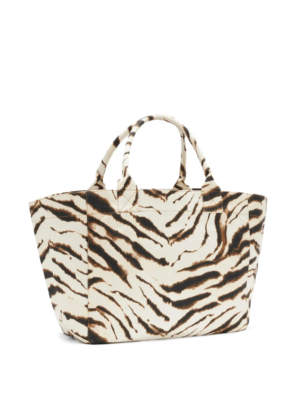  Ganni Bolso Shopper Con Logo Bordado - Neutro 
