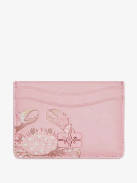 GANNI Bou card holder in pink