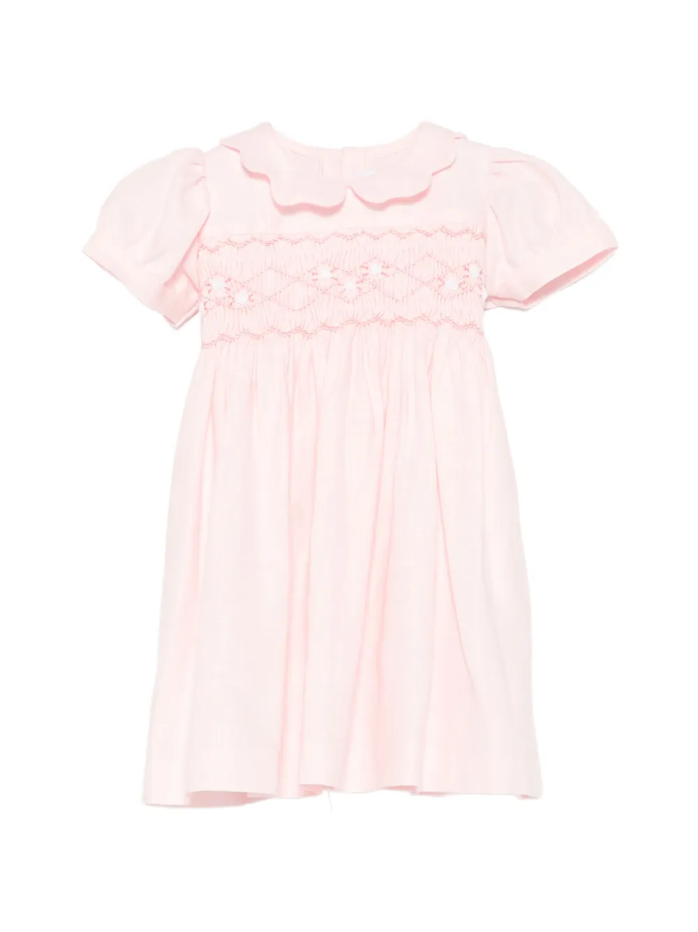 Mariella Ferrari smocked embroidered dress - Rosa