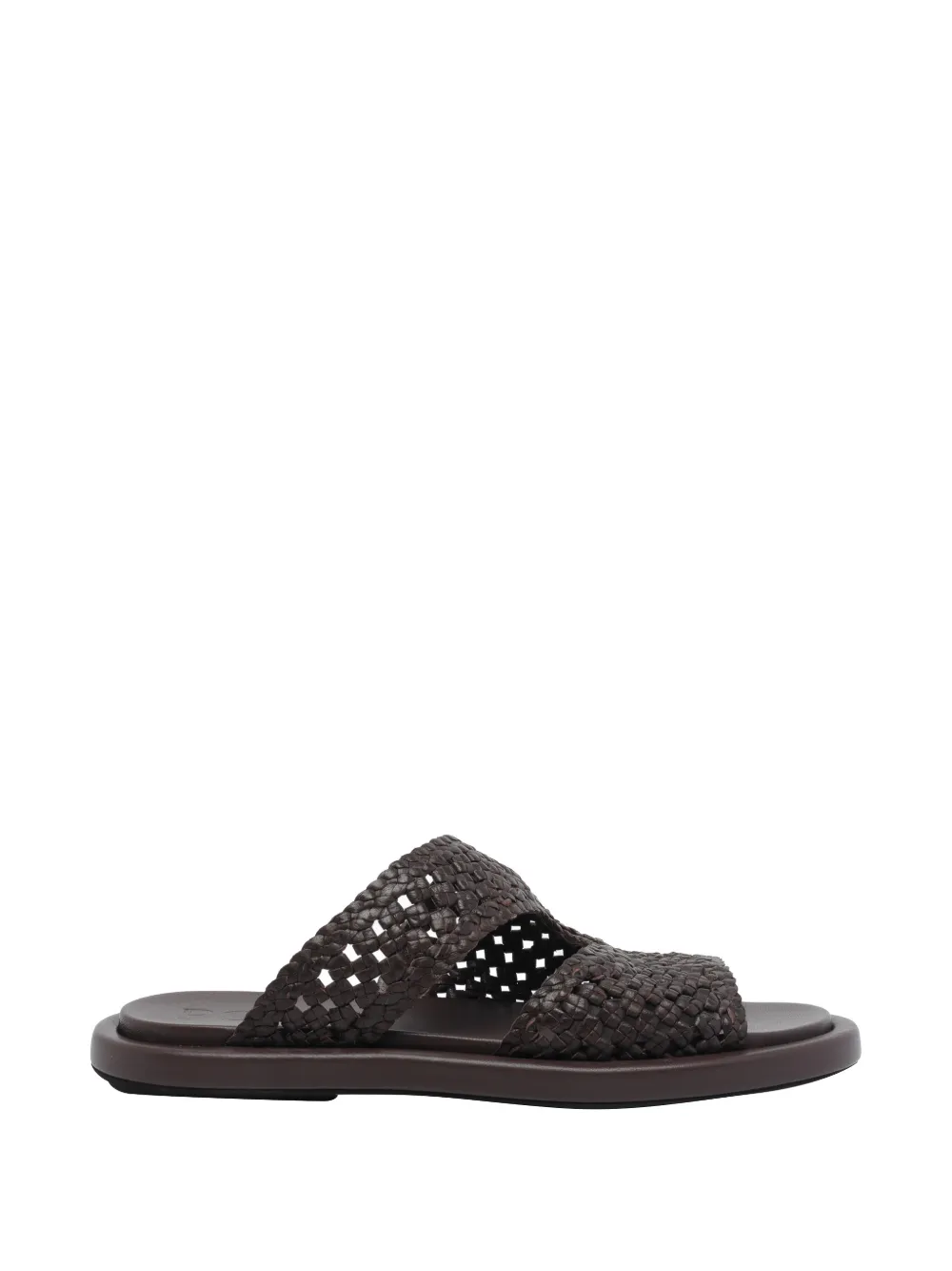 POEVE Delphine geweven leren sandalen Bruin