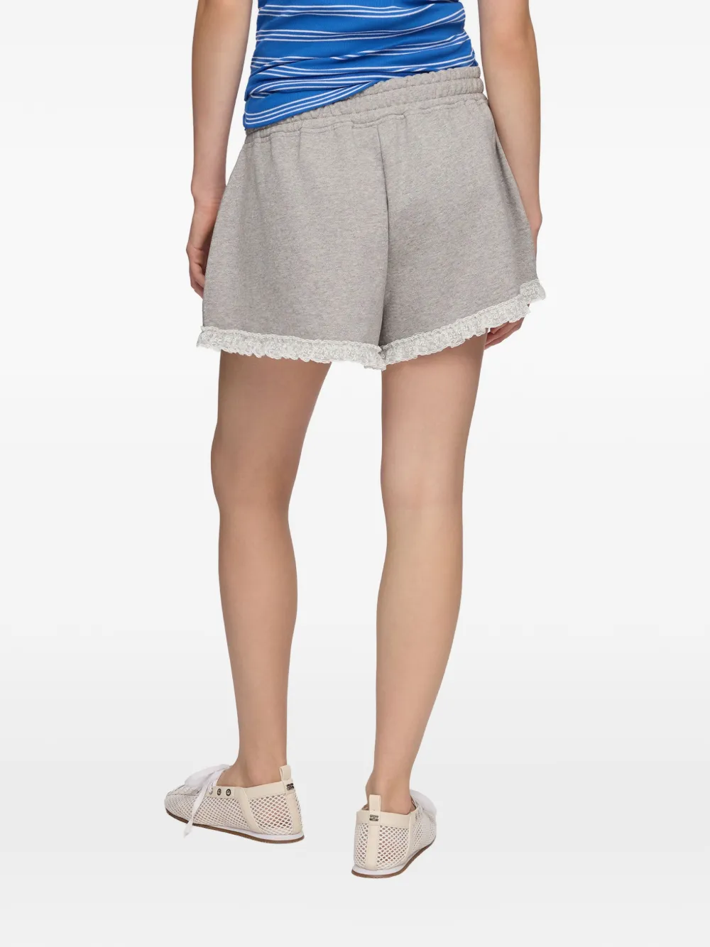 GANNI Shorts met kant Grijs