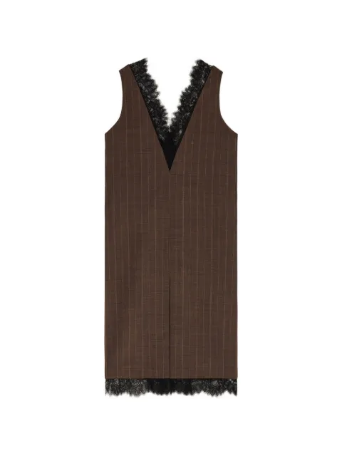 GANNI dress in pinstripe wool
