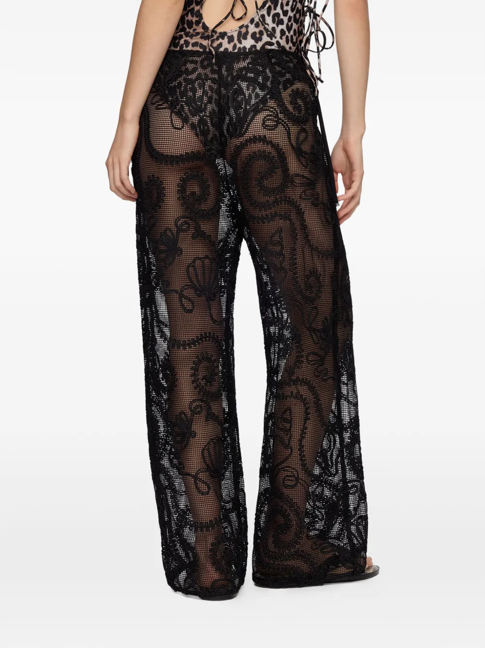 GANNI Broek met patroon Zwart