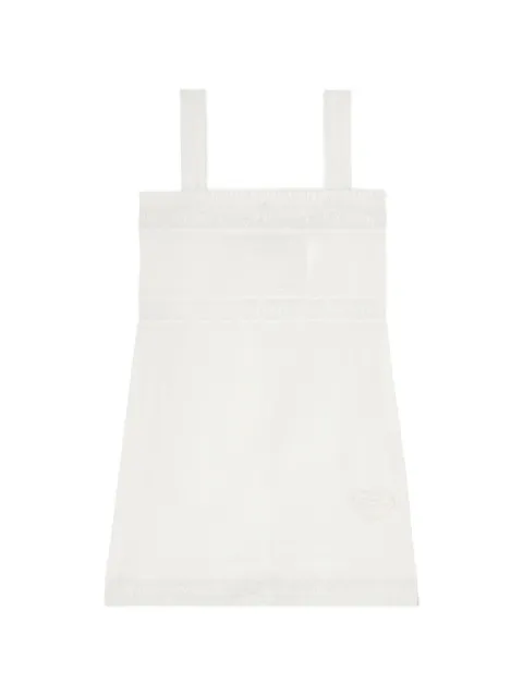 GANNI lace-trim mini dress