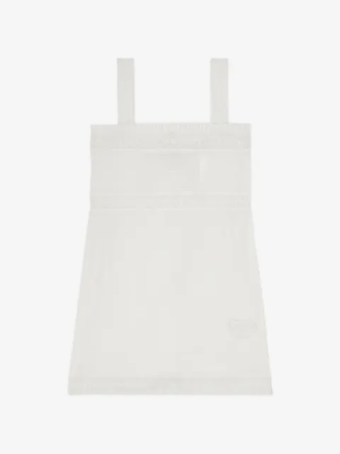 GANNI lace-trim mini dress