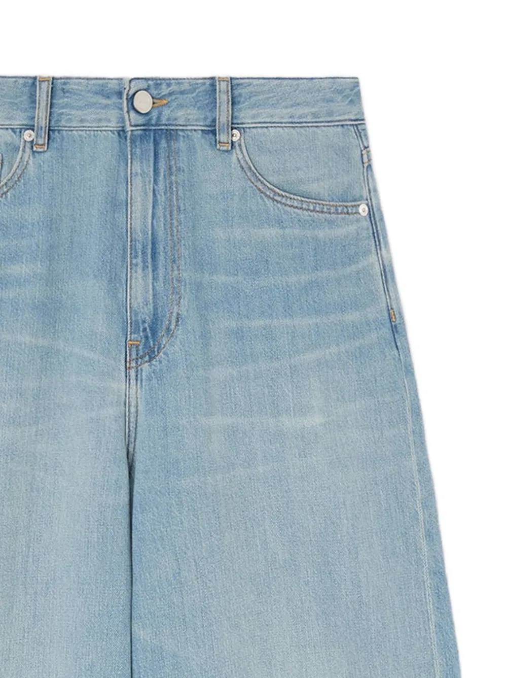 GANNI Mari jeans met wijde pijpen Blauw