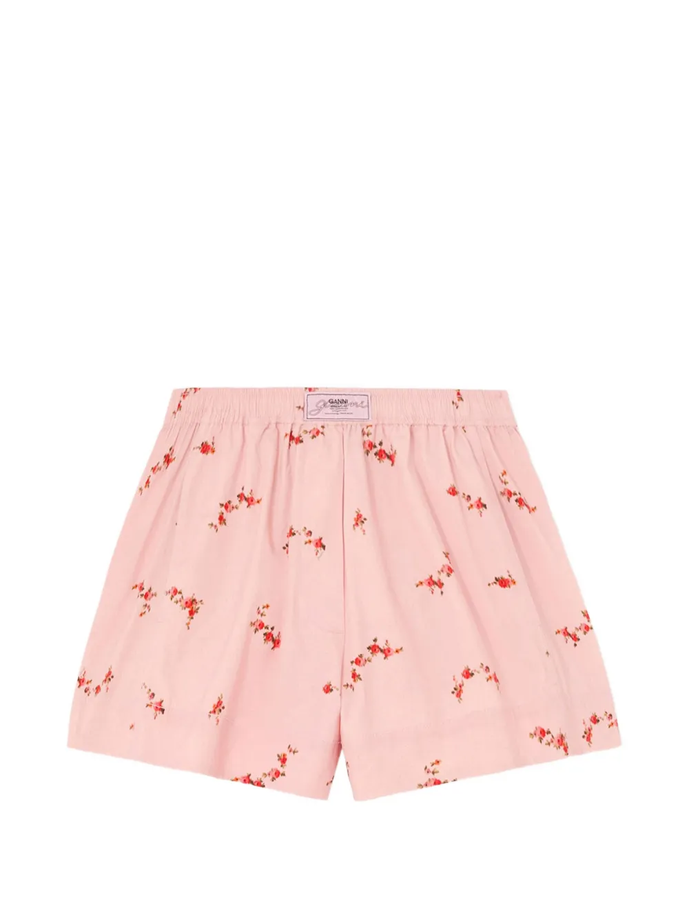 GANNI Shorts a fiori - Rosa
