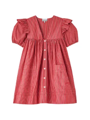 GANNI チェック ドレス | レッド | FARFETCH JP