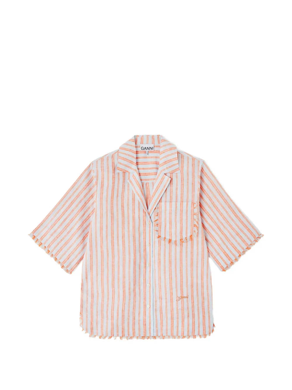 GANNI Camicia a righe - Blu