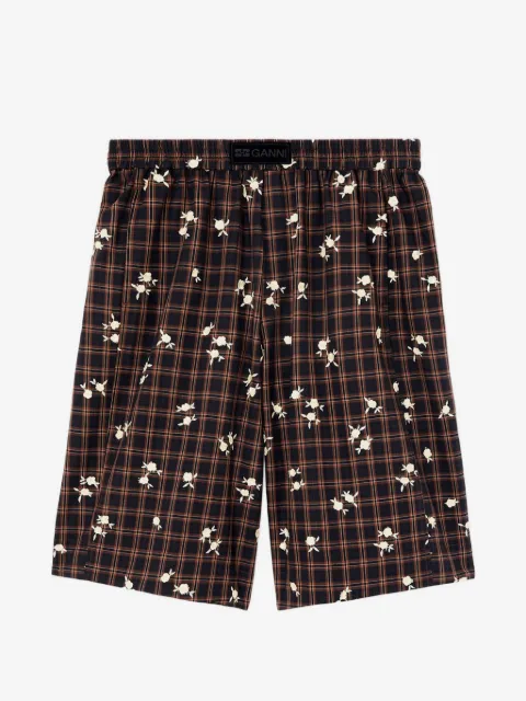 GANNI shorts con estampado floral