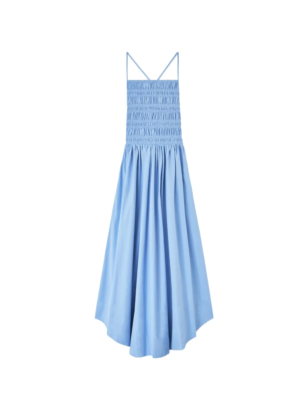 GANNI Abito con arricciature - Blu