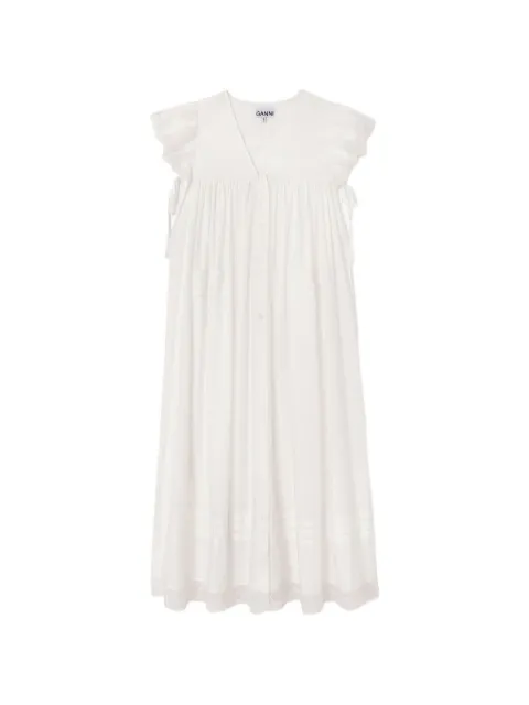 GANNI Kleid mit Spitzenbesatz