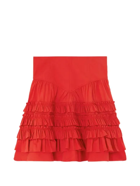GANNI ruffled tiered skirt