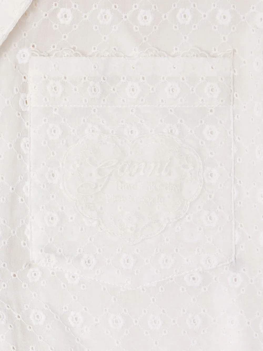 GANNI Broderie anglaise blouse Wit