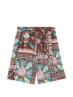 GANNI floral-print Shorts | Neutrals | FARFETCH