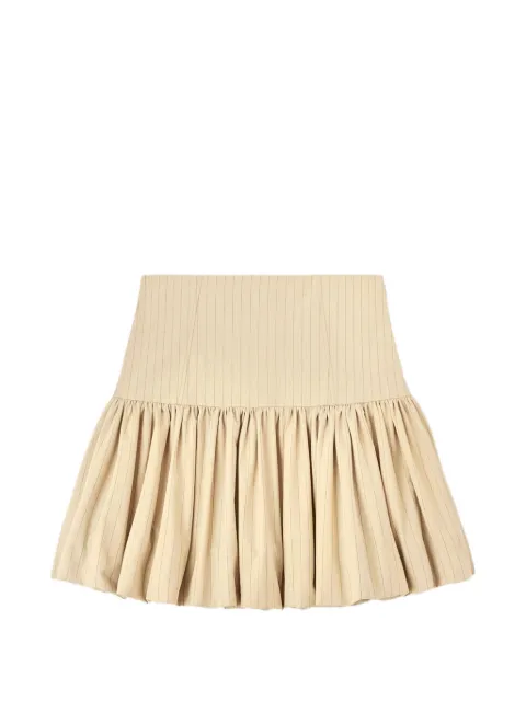 GANNI pinstripe ruffled mini skirt
