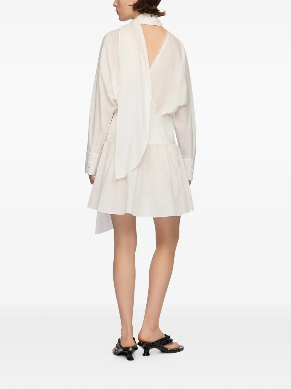 GANNI Katoenen jurk Wit
