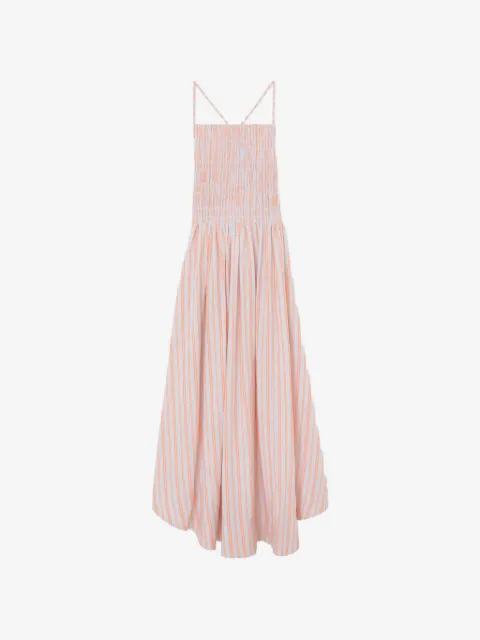 GANNI dress in striped linen