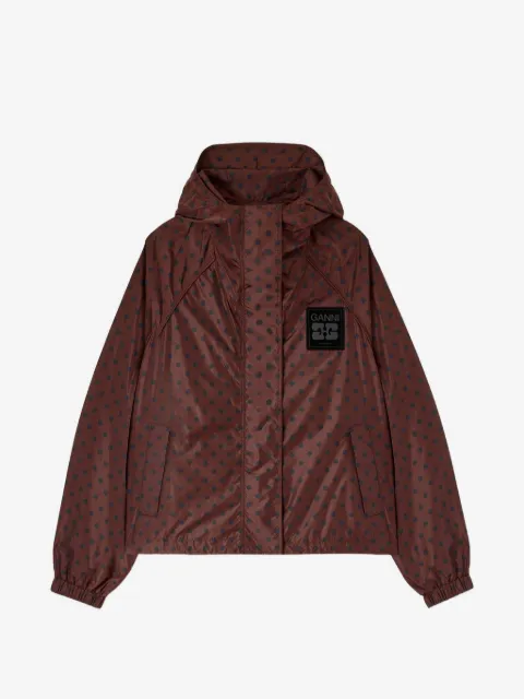 GANNI polka-dot hooded jacket