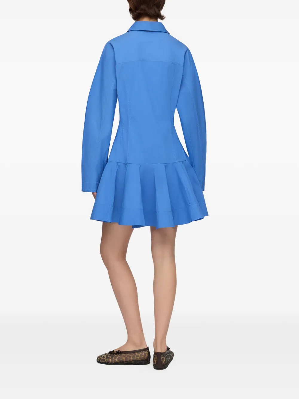 GANNI Shirtjurk met ruches Blauw
