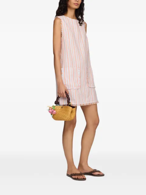 GANNI vestido con bordes deshilachados